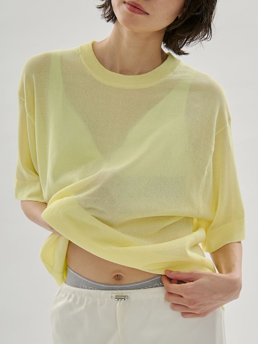 シアーニットTシャツ(Tシャツ/カットソー)｜トップス｜emmi（エミ）の