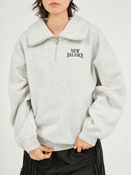 New Balance for emmi】Track side フリースハーフジップ(スウェット