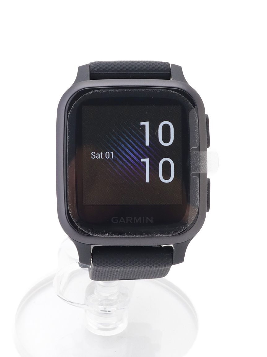 GARMIN - 美中古　GARMIN VENU SQ ブラック　スイカ　ミュージック対応　保証有 腕時計] Garmin Venu Sq Music。SuicaとVisaタッチ決済対応