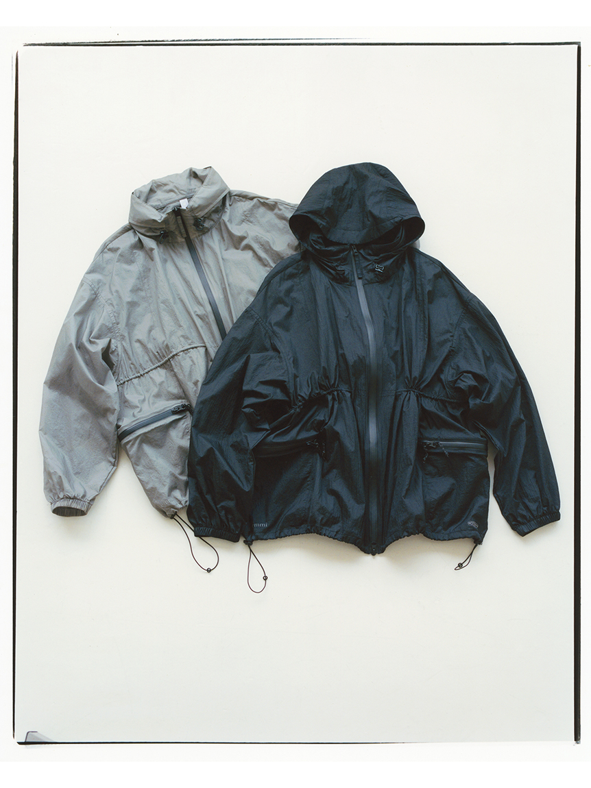 エイコ コンドウ シルク混 XL 英字柄 ナイロンジャケット モノトーン 42 EAGLE EMBROIDERY NYLON JKT – MAYO