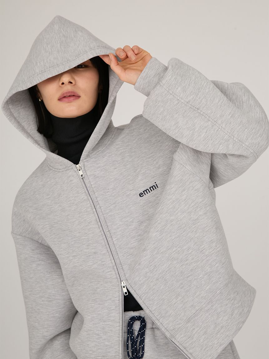 emmiロゴジップアップダンボールフーディ(スウェット/パーカー