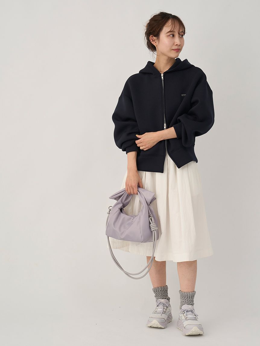 emmiロゴジップアップダンボールフーディ(スウェット/パーカー