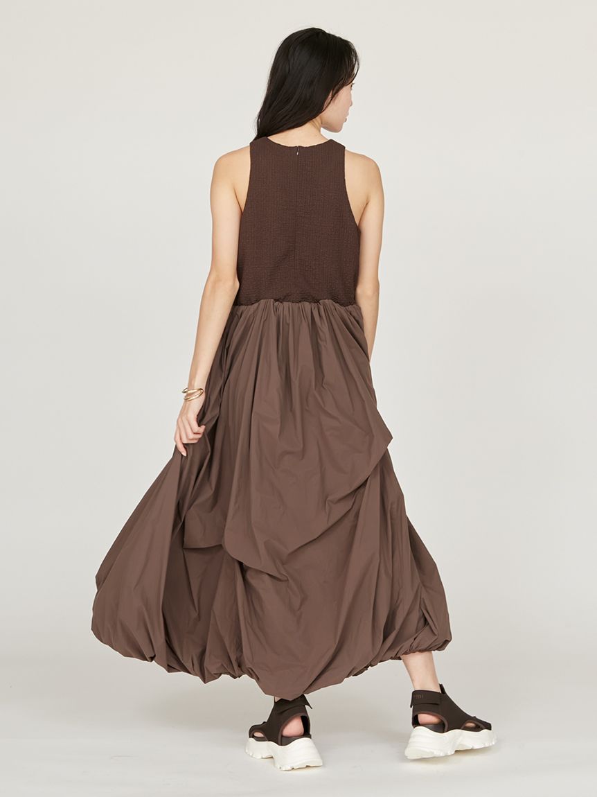 膨れジャガードカットドッキングワンピース(カットワンピース