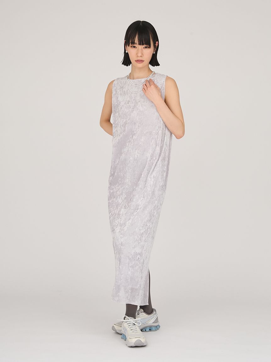 新品未使用　emmi メッシュベロアバックドレープワンピース メッシュベロアバックドレープワンピース(カットワンピース