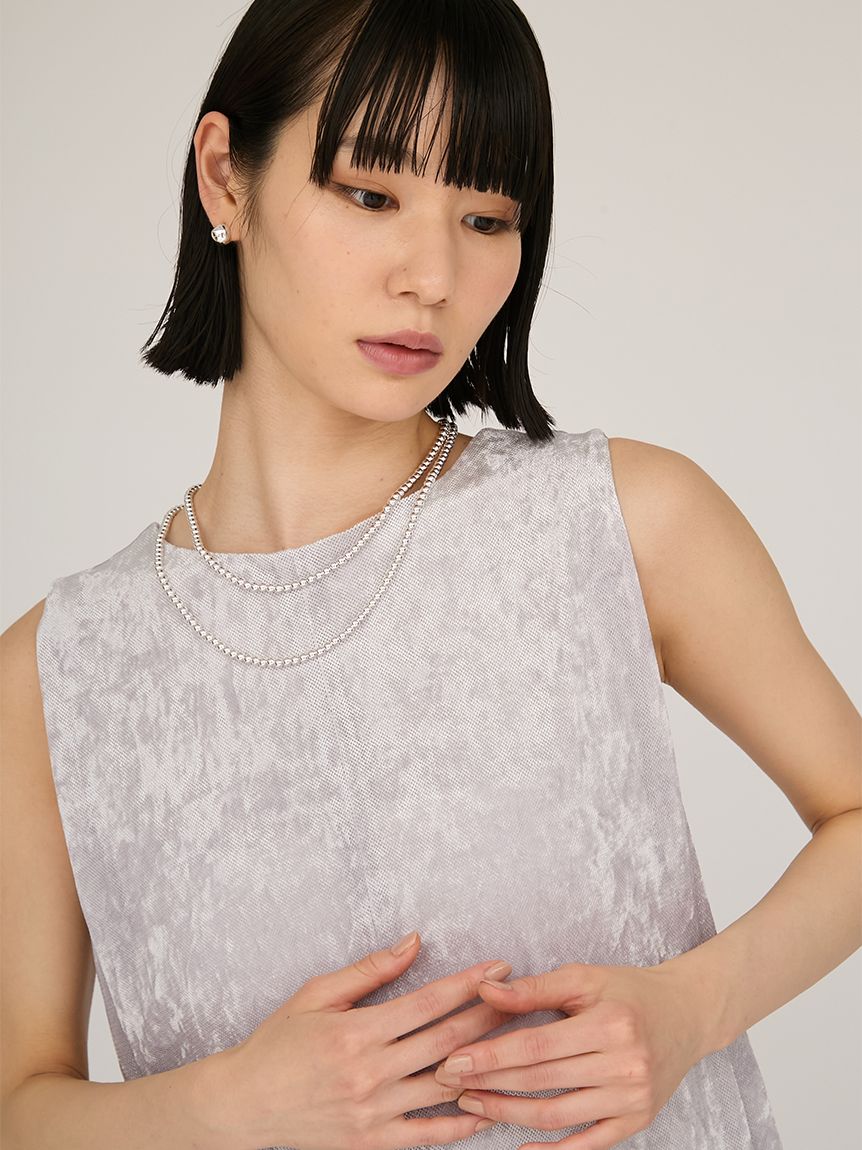 メッシュベロアバックドレープワンピース(カットワンピース