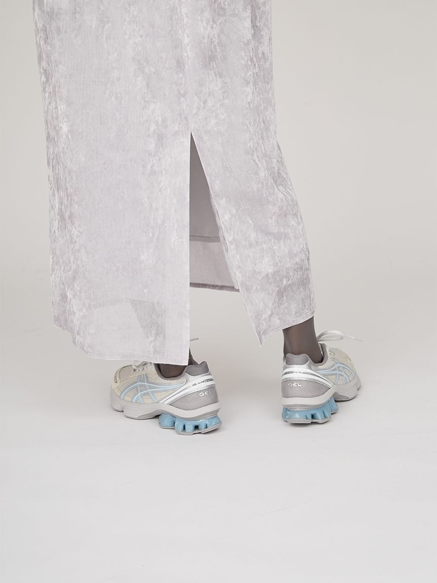 メッシュベロアバックドレープワンピース(カットワンピース