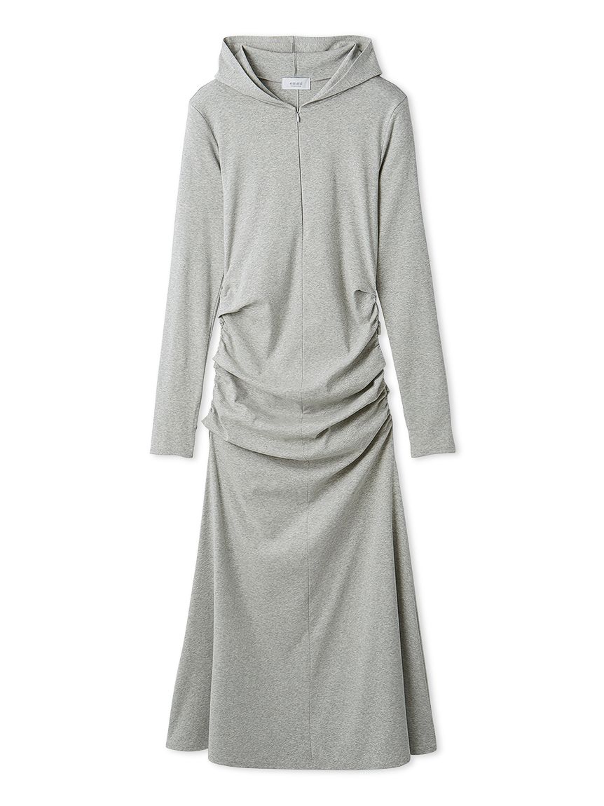 カットソーフーディーワンピース(マキシ・ロングワンピース