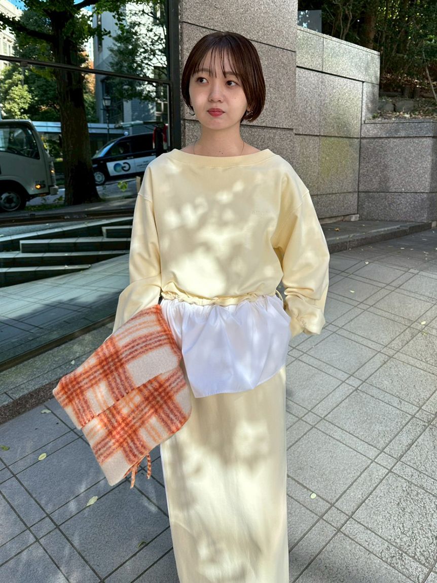 布帛ドッキング裏毛セットアップ(トップス＆ボトムセット)｜ワンピース