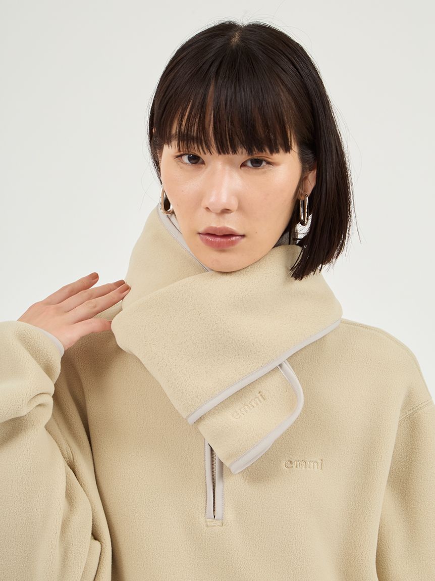 セットアイテム】eco ストール付きフリースワンピース(カット