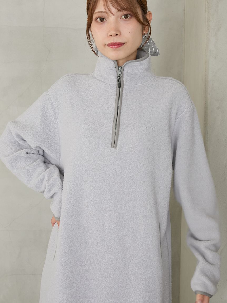 セットアイテム】eco ストール付きフリースワンピース(カット