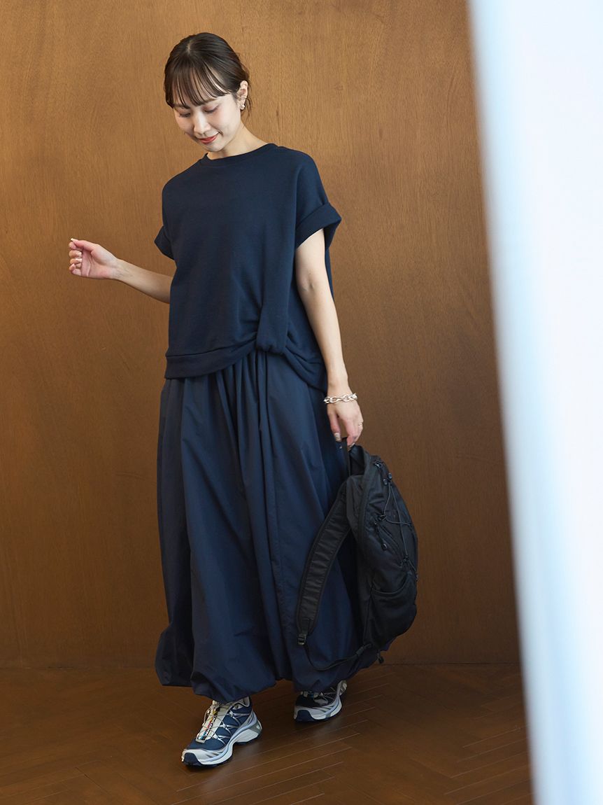 eco 裏毛プルオーバー×撥水バルーンスカートセット(Tシャツ/カットソー