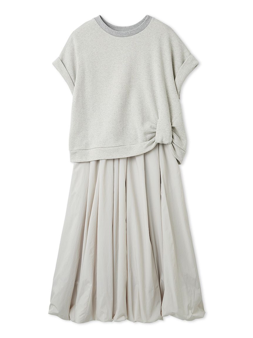 eco 裏毛プルオーバー×撥水バルーンスカートセット(Tシャツ/カットソー