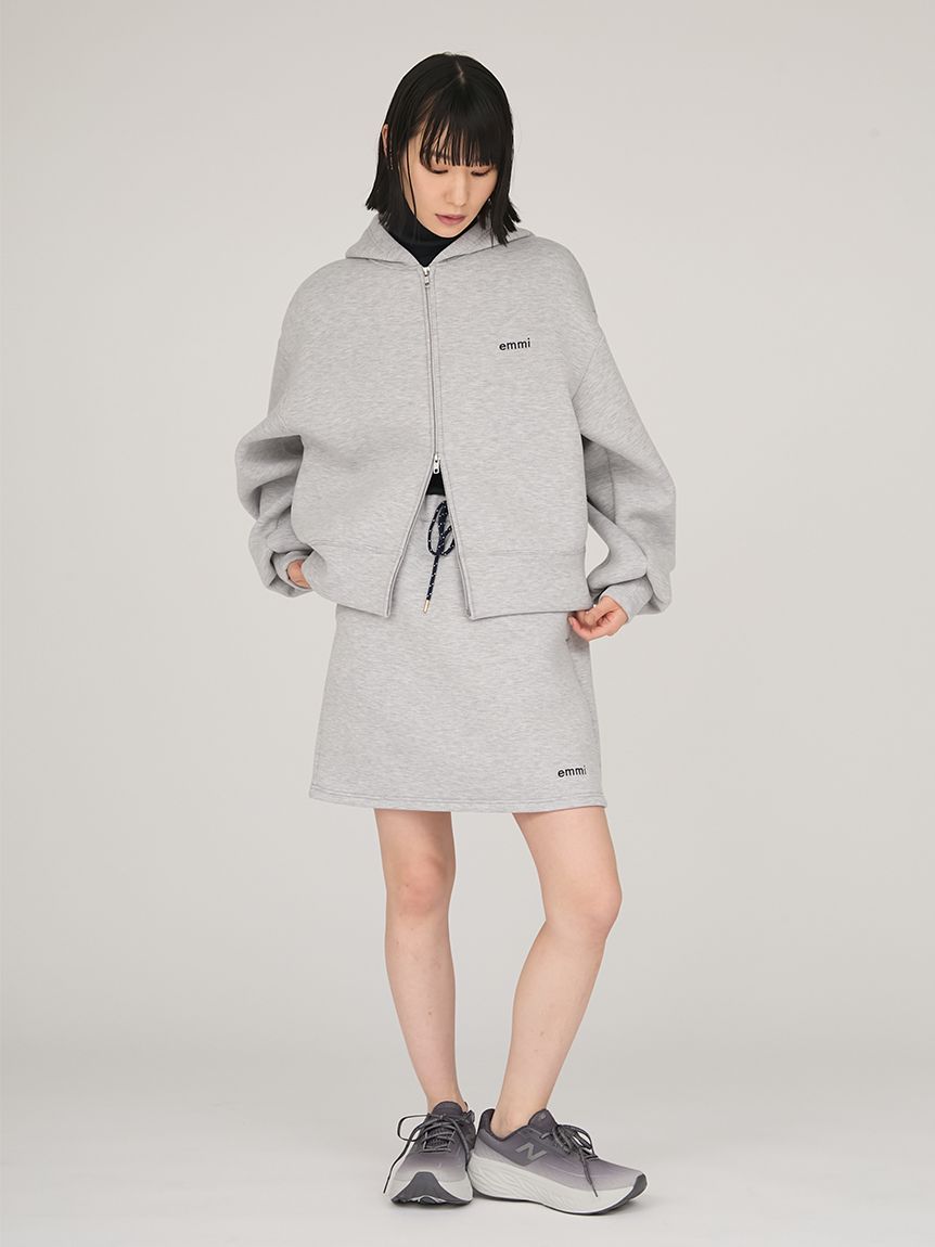 新品 アンパスィ M マシュマロストレッチ ダンボールスウェット ミニスカート Munsingwear ダンボールニットポンチハイブリッドカットソー