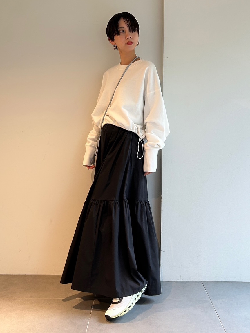 高速 割引 2024 西日本 emmi atelier】ラメ裏毛クロップドプルオーバー(スウェット トレーナー/スウェット