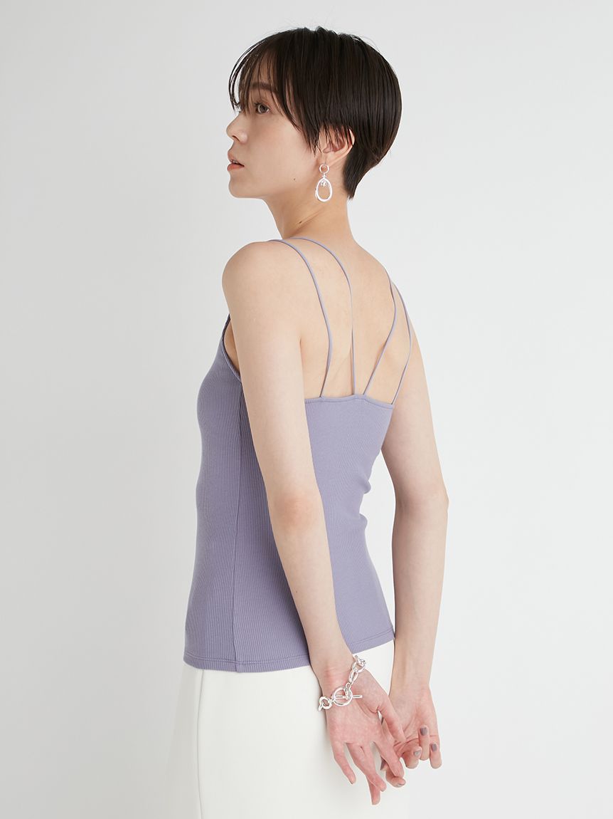 emmi atelier】カップ付きリブキャミソール(キャミソール