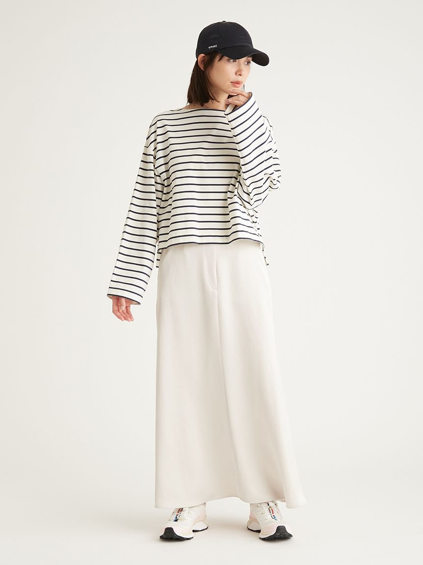 SALE40%OFF emmi atelier エミ アトリエ eco ボーダーロングスリーブTシャツ 13wct251058 ロンT オーガニックコットン トップス レディース emmi yoga SALE40%OFF atelier エミ アトリエ eco ボーダー