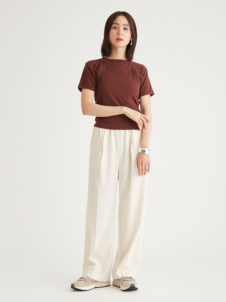 tシャツ ホルターネックレイヤードカットトップス レディース ホルターネックレイヤードカットトップス(カットソー)｜トップス