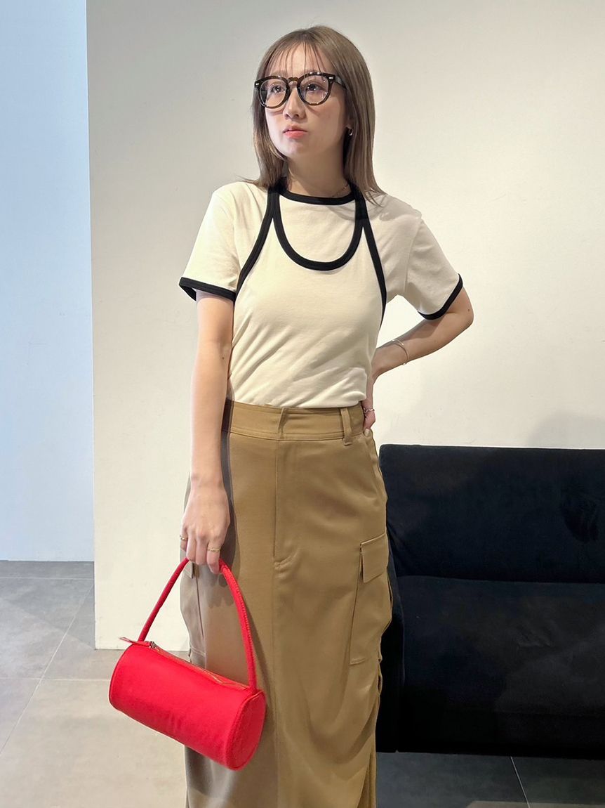 tシャツ ホルターネックレイヤードカットトップス レディース ホルターネックレイヤードカットトップス(カットソー)｜トップス