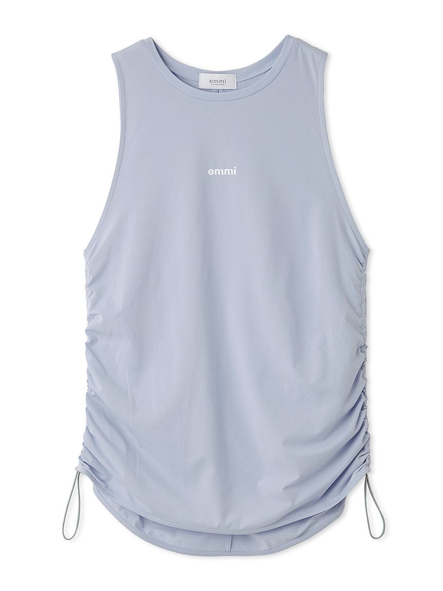 emmi サイドドロストUVカットタンクトップ ネイビー emmi yoga タンクトップ エミ ヨガウェア WELLNESS &TRAINING