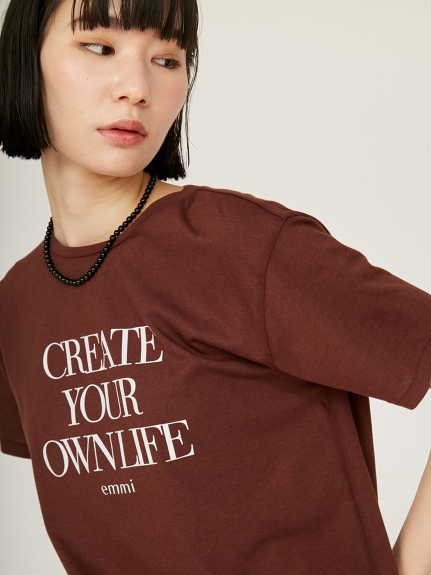 フロッキーロゴTシャツ(Tシャツ/カットソー)｜トップス｜emmi