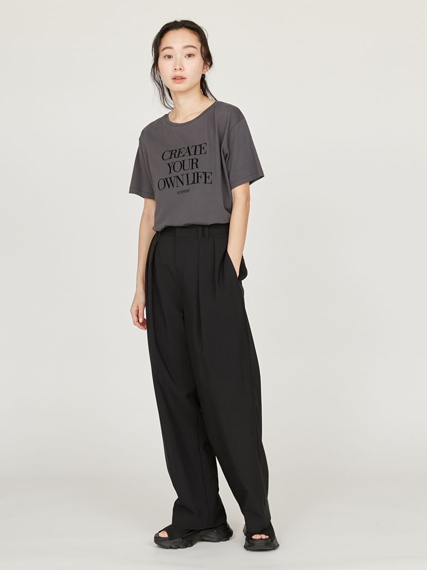 フロッキーロゴTシャツ(Tシャツ/カットソー)｜トップス｜emmi