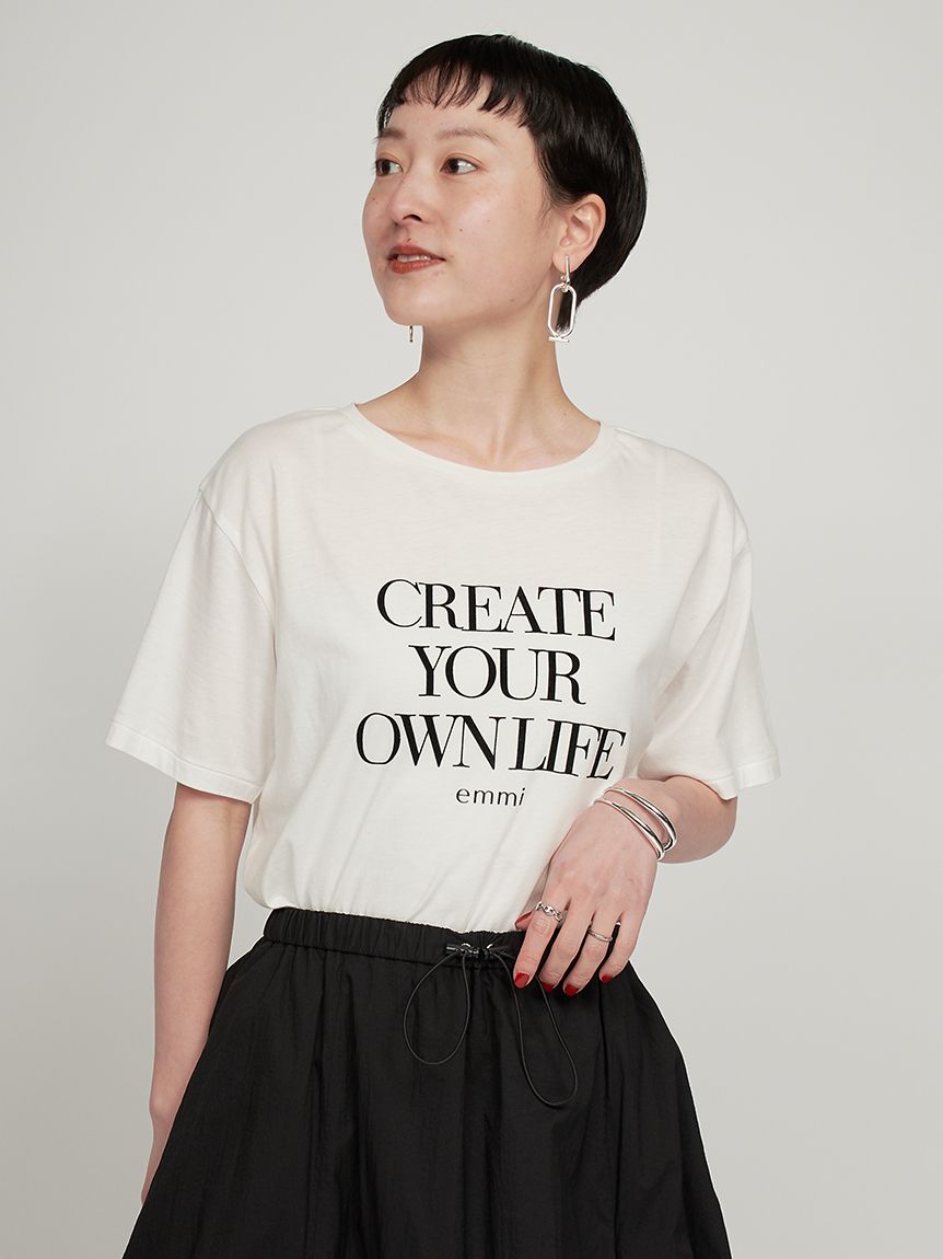 フロッキーロゴTシャツ(Tシャツ/カットソー)｜トップス｜emmi