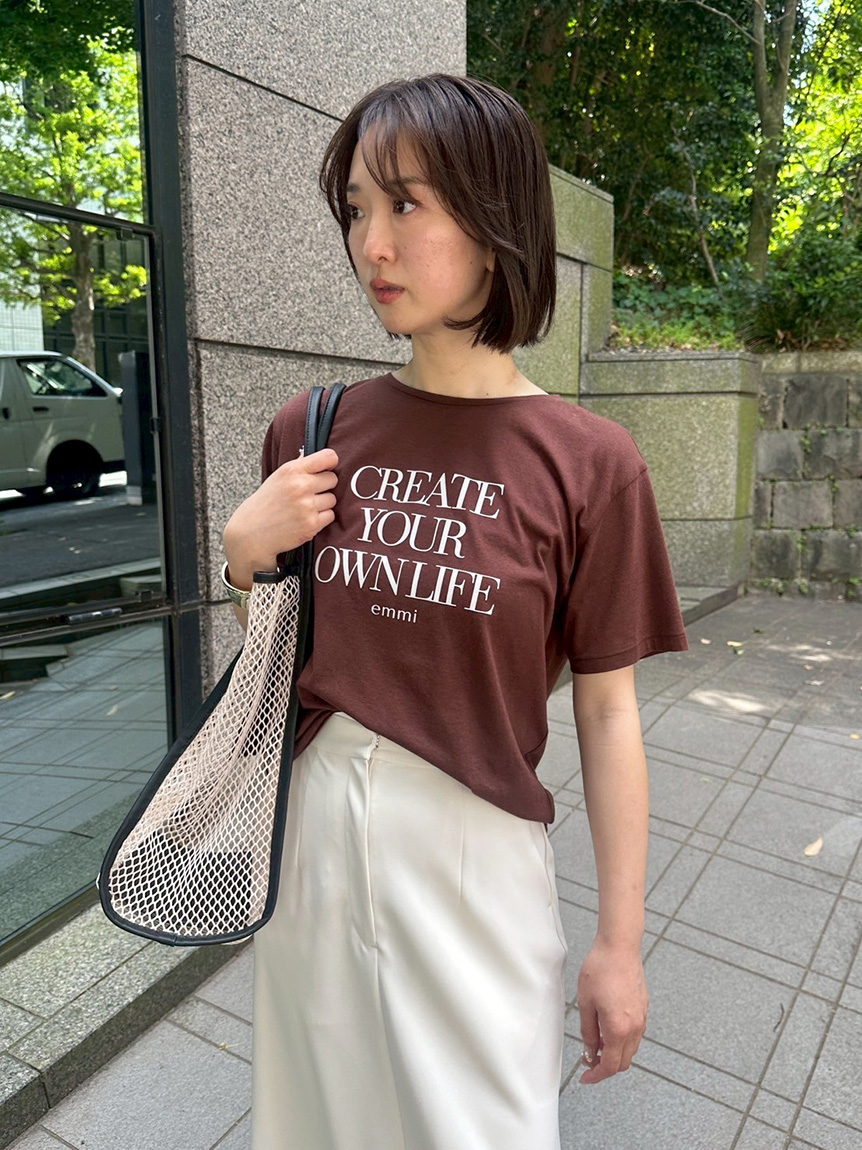 フロッキーロゴTシャツ(Tシャツ/カットソー)｜トップス｜emmi