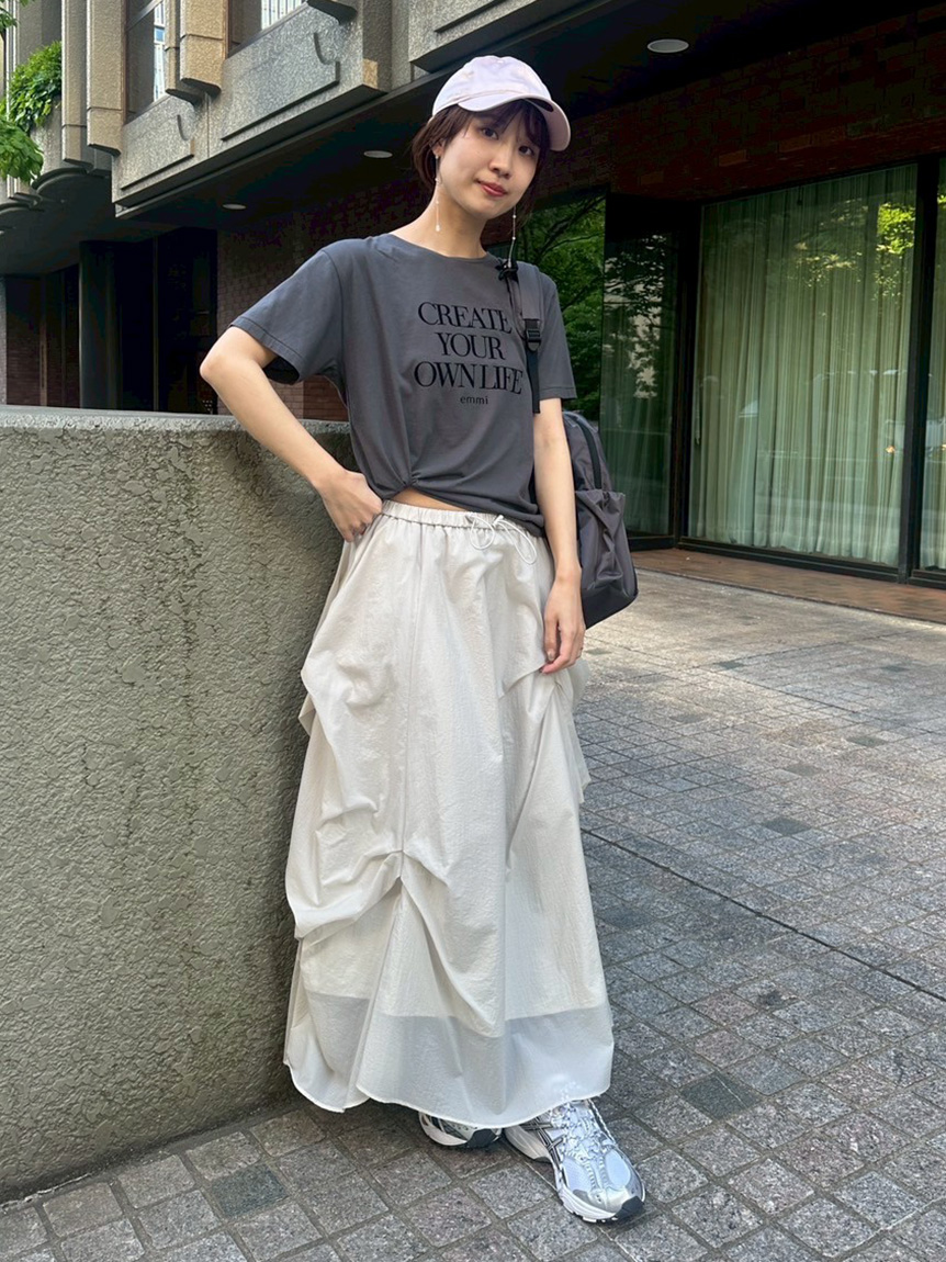 みぃページ フロッキーロゴTシャツ(Tシャツ/カットソー)｜トップス｜emmi