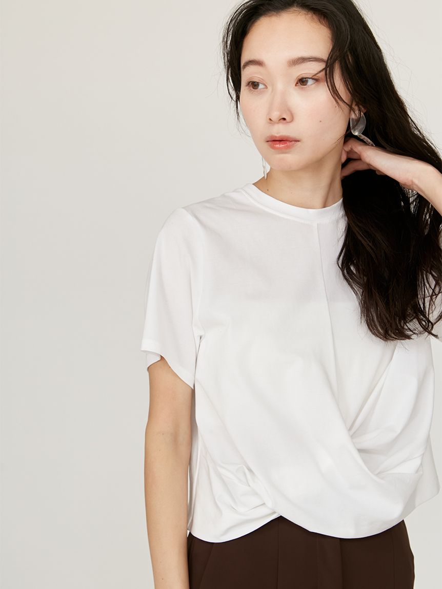 コンパクトデザインTシャツ(Tシャツ/カットソー)｜トップス
