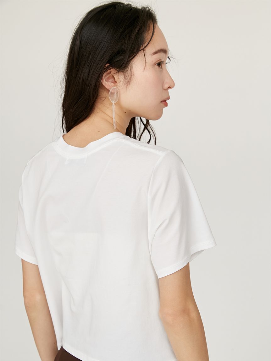 コンパクトデザインTシャツ(Tシャツ/カットソー)｜トップス