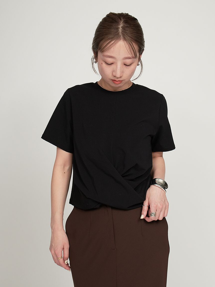 コンパクトデザインTシャツ(Tシャツ/カットソー)｜トップス