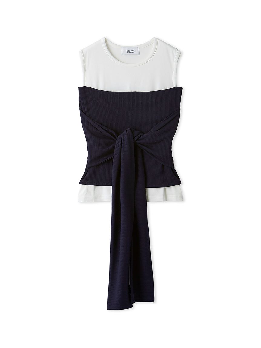 2wayチューブトップ付きタンクトップ(タンクトップ/キャミソール