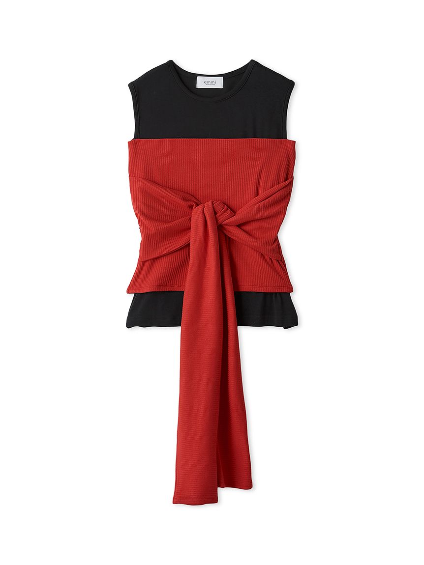 2wayチューブトップ付きタンクトップ(タンクトップ/キャミソール