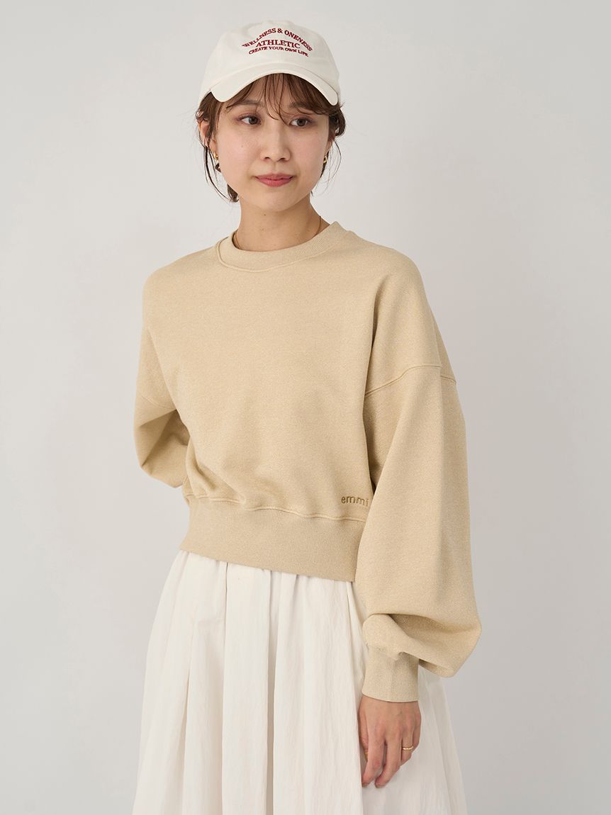 【送料無料】 エミ ONLINE限定カラー ラメ裏毛ショートスウェットトップス emmi 13WCT254065_p_28_LL.jpg