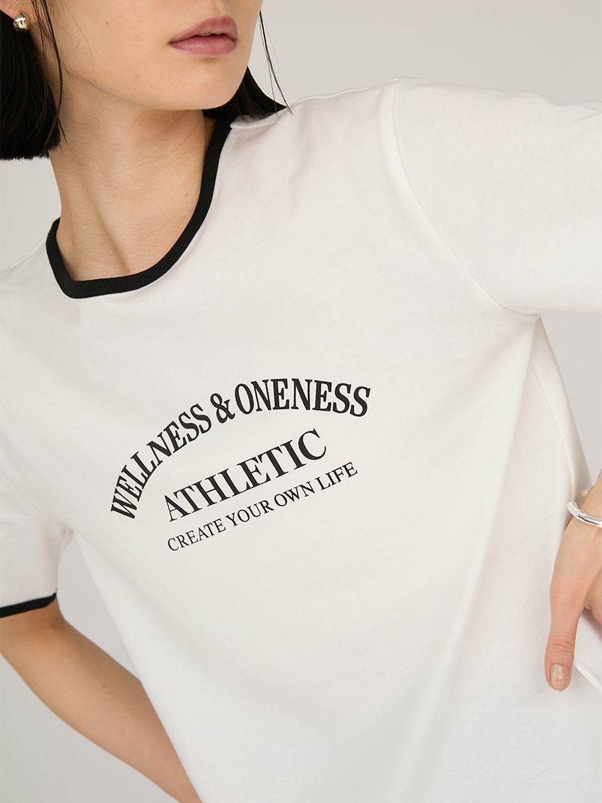 グラフィックリンガーTシャツ(Tシャツ/カットソー)｜トップス｜emmi