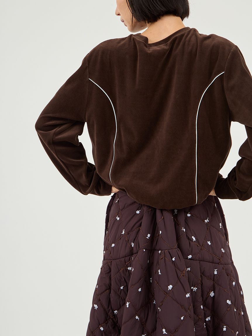 パイピングデザインベロアトップス(カットソー)｜トップス｜emmi（エミ