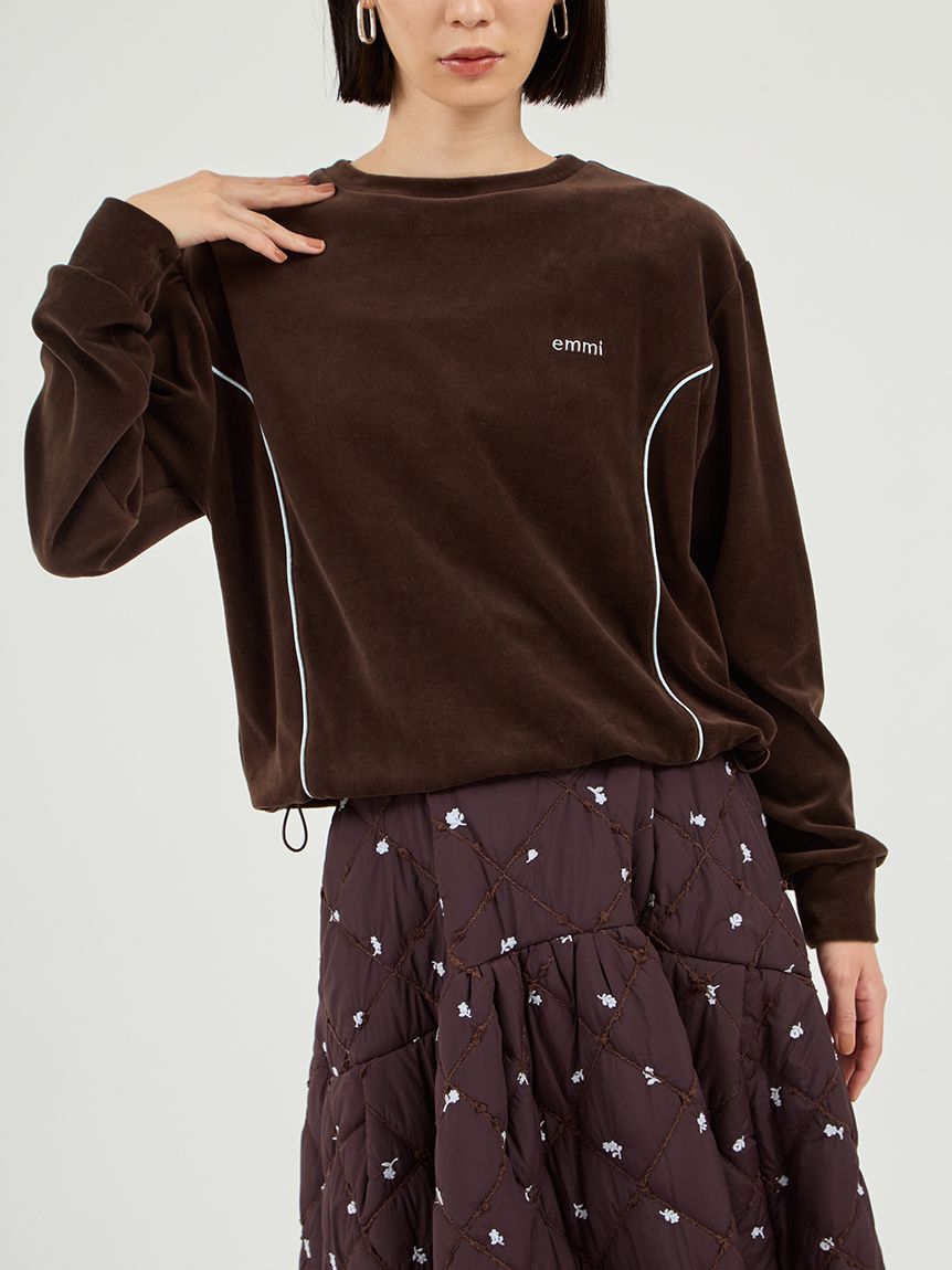 パイピングデザインベロアトップス(カットソー)｜トップス｜emmi（エミ
