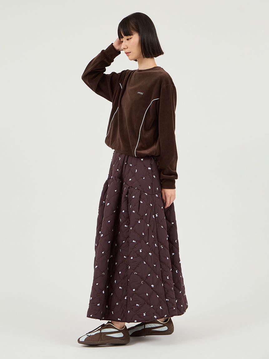 パイピングデザインベロアトップス(カットソー)｜トップス｜emmi（エミ