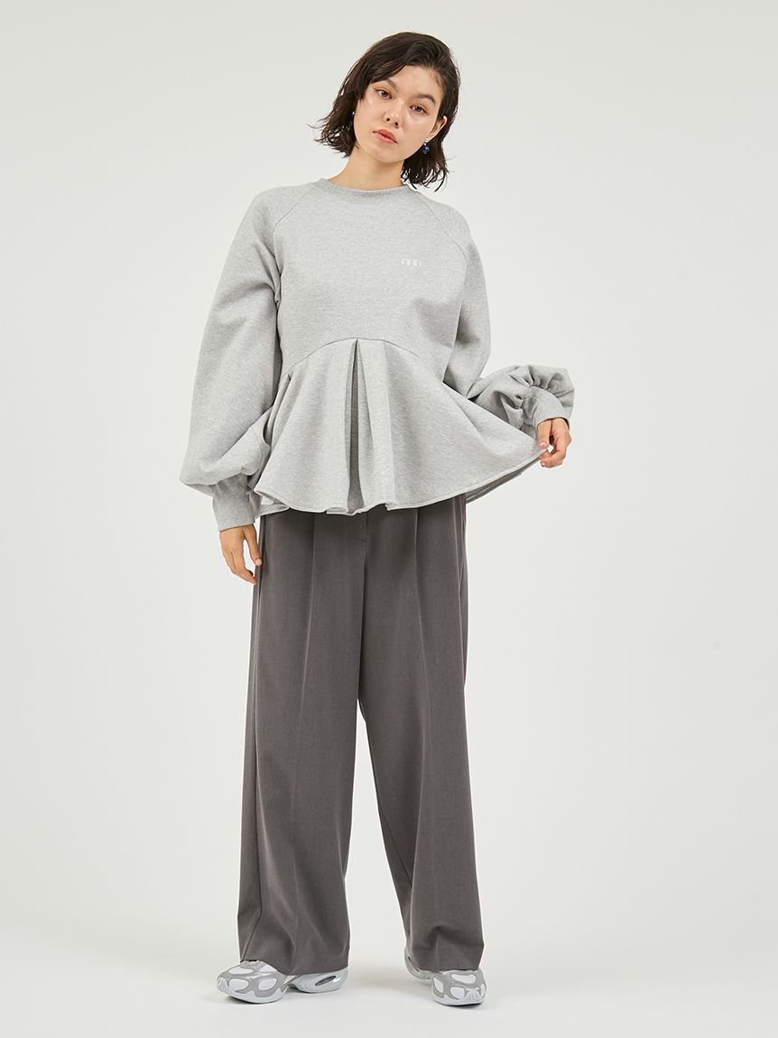 ペプラムラメ裏毛プルオーバー(スウェット/パーカー)｜トップス｜emmi