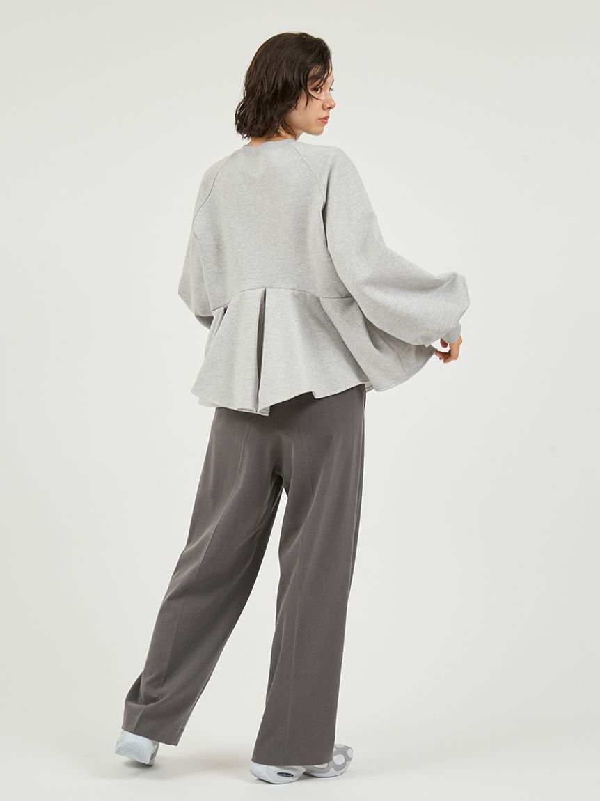 ペプラムラメ裏毛プルオーバー(スウェット/パーカー)｜トップス｜emmi