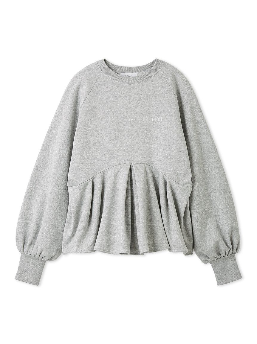 ペプラムラメ裏毛プルオーバー(スウェット/パーカー)｜トップス｜emmi