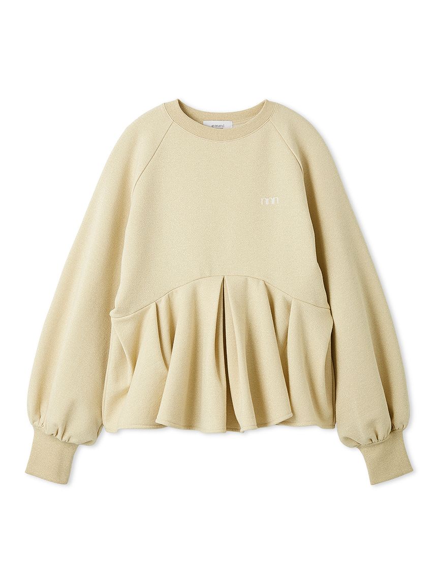 ペプラムラメ裏毛プルオーバー(スウェット/パーカー)｜トップス｜emmi