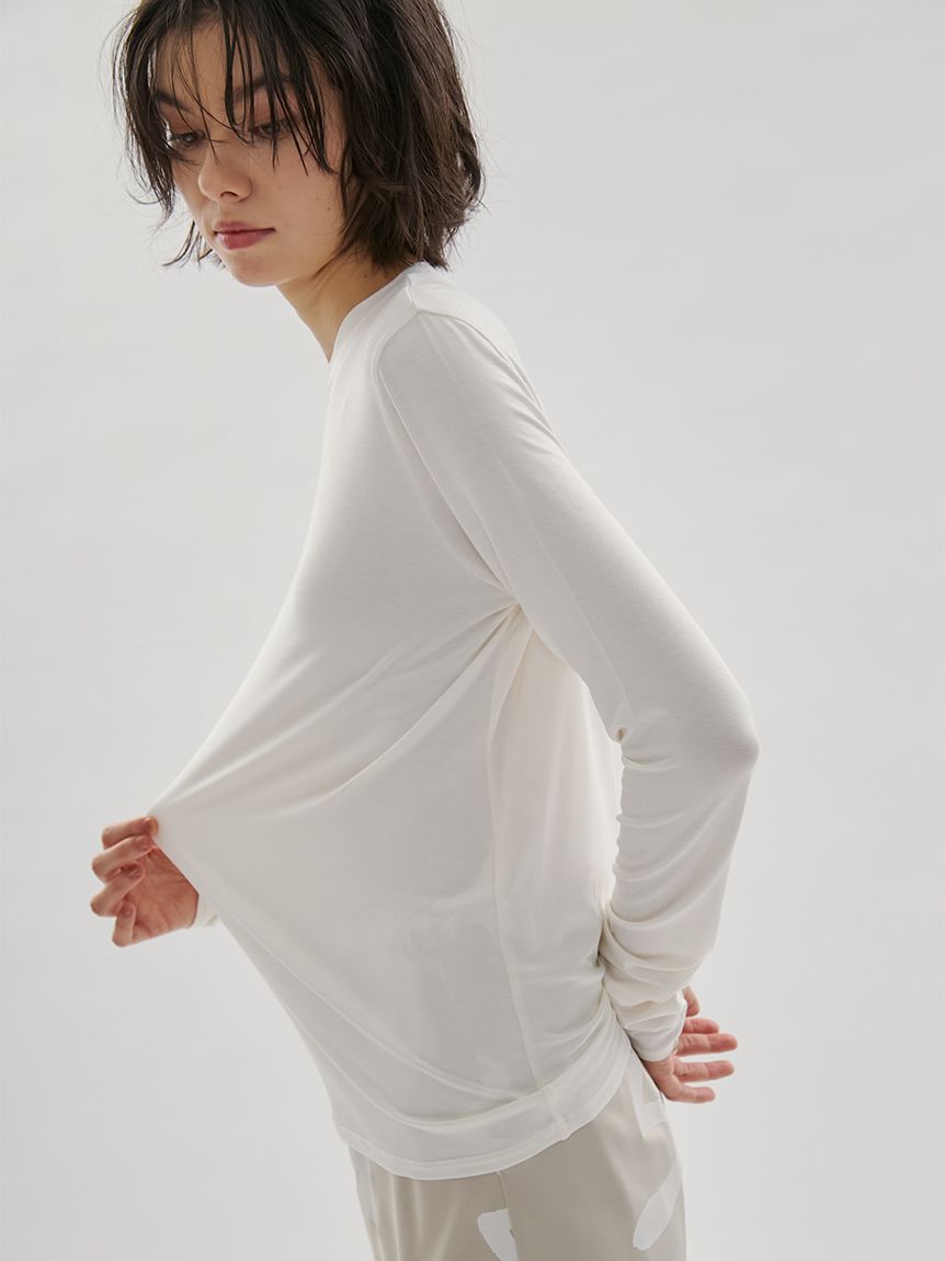 バンブーロングスリーブカットソー(Tシャツ/カットソー)｜トップス
