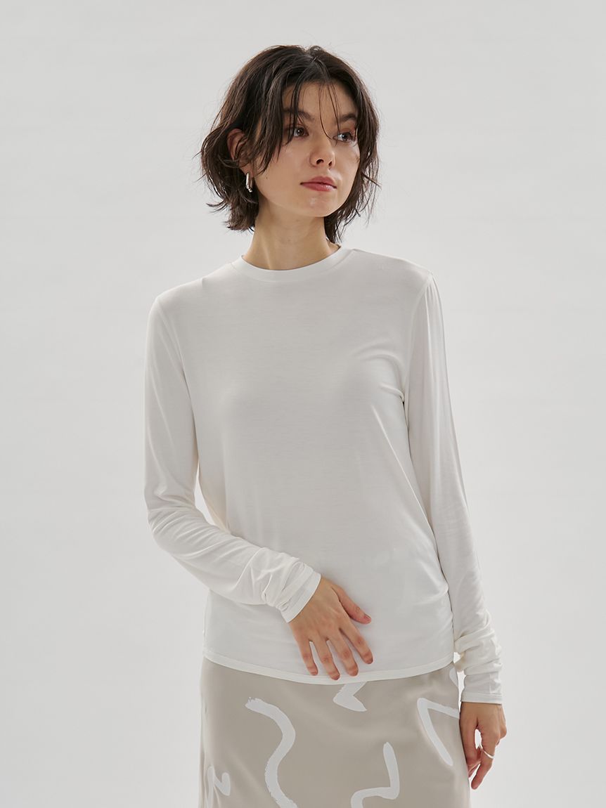 バンブーロングスリーブカットソー(Tシャツ/カットソー)｜トップス