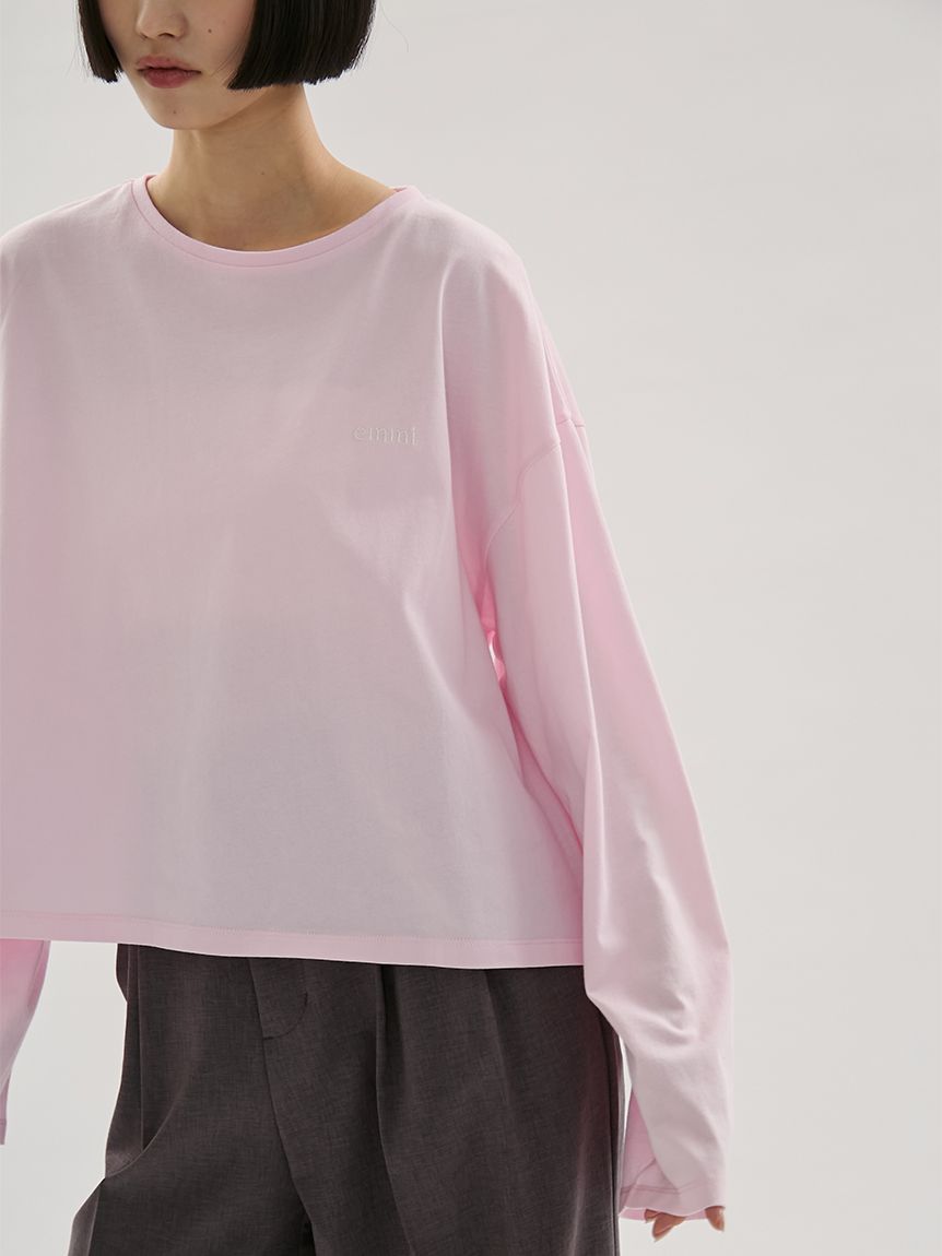 emmiロゴクルーネックロングTシャツ(Tシャツ/カットソー)｜トップス