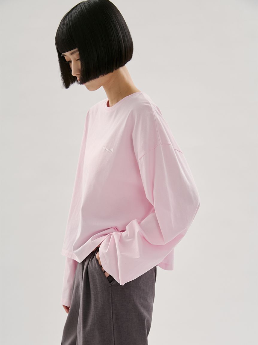 emmiロゴクルーネックロングTシャツ(Tシャツ/カットソー)｜トップス
