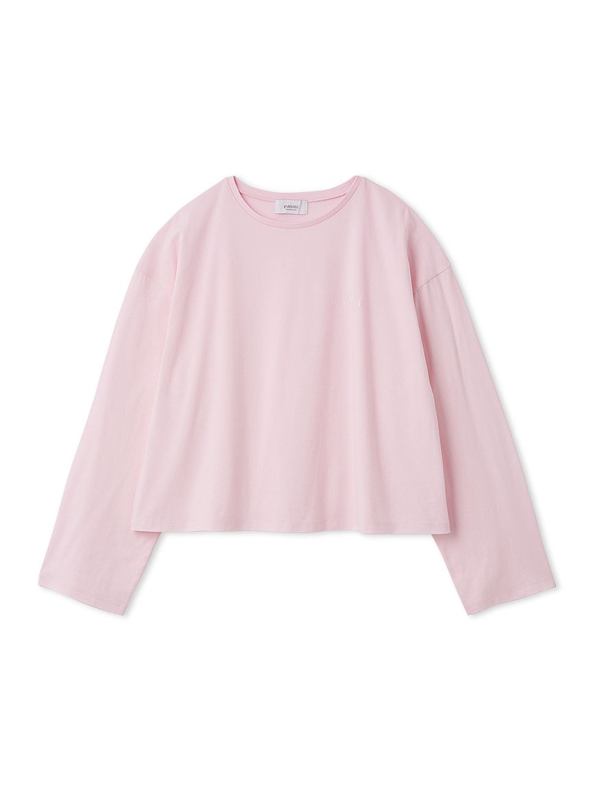ウエサコミエコ★ピンク★長袖★トップス emmiロゴクルーネックロングTシャツ(Tシャツ/カットソー)｜トップス