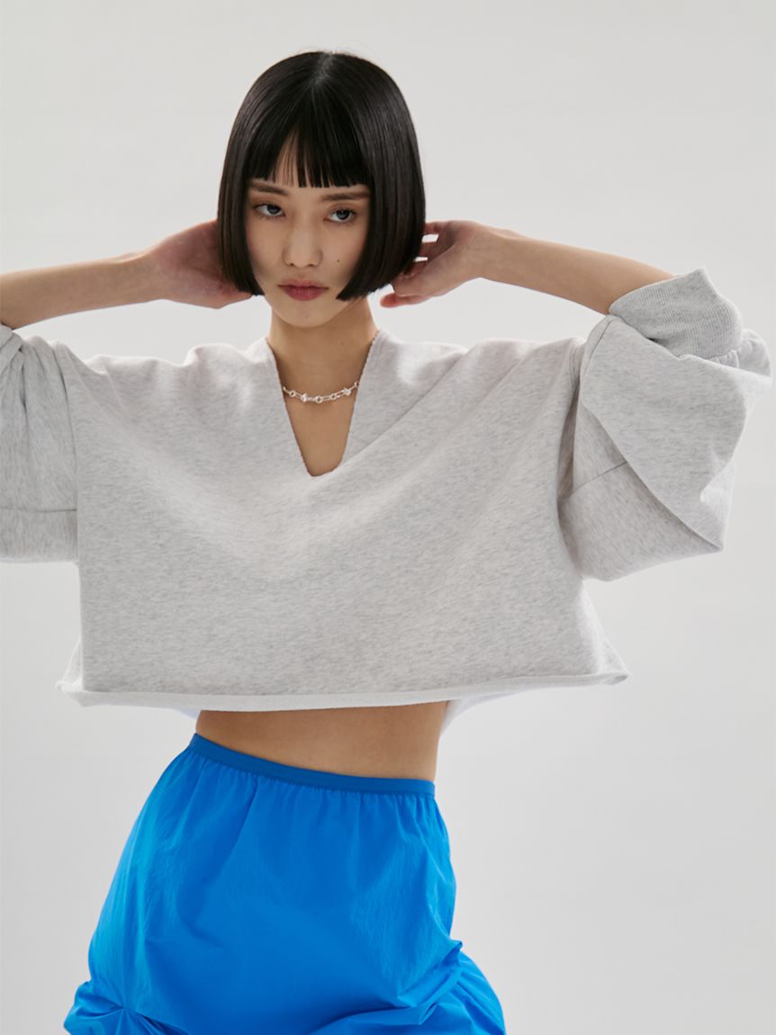 Vネックスウェットプルオーバー【セットアップ対応】(カットソー