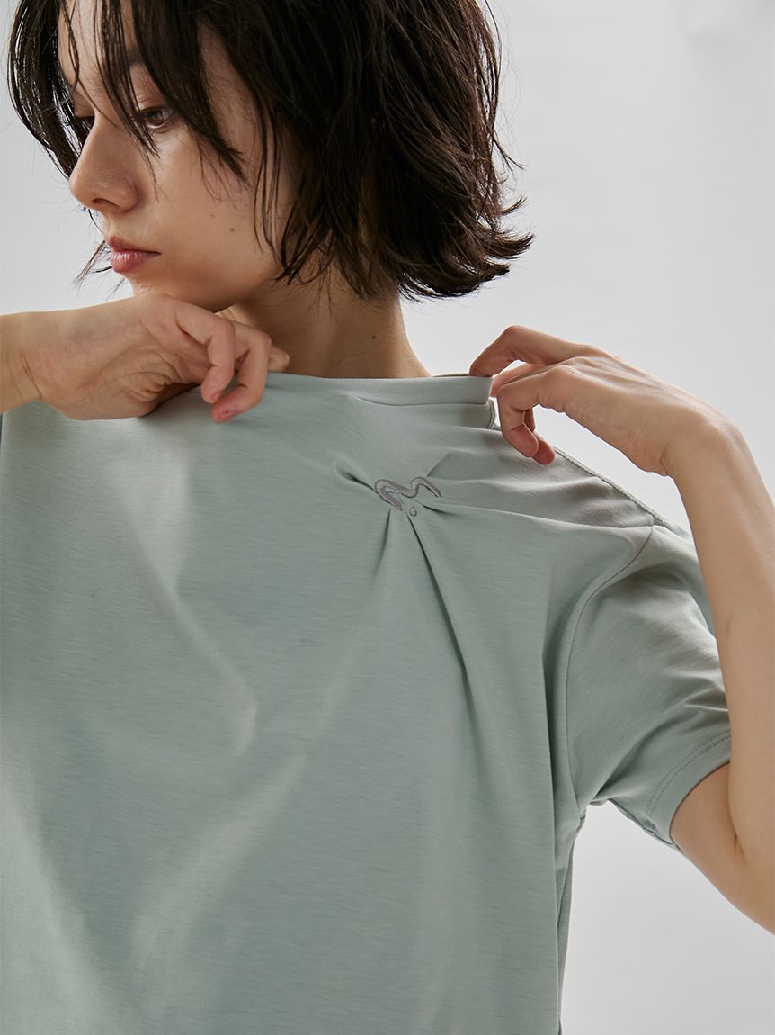 em】emmiロゴクロップドTシャツ/UVカット/接触冷感(Tシャツ/カットソー