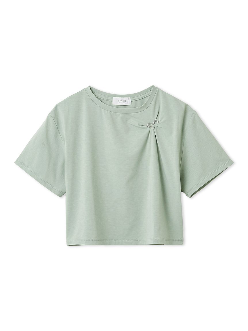 em】emmiロゴクロップドTシャツ/UVカット/接触冷感(Tシャツ/カットソー